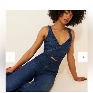 z216.Free People We The Free Hidden Hills One-Piece Sleeveless Wrap Jumpsuit